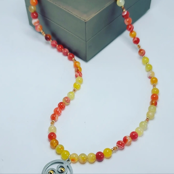 Orange Agate necklace - Picture 2 of 5